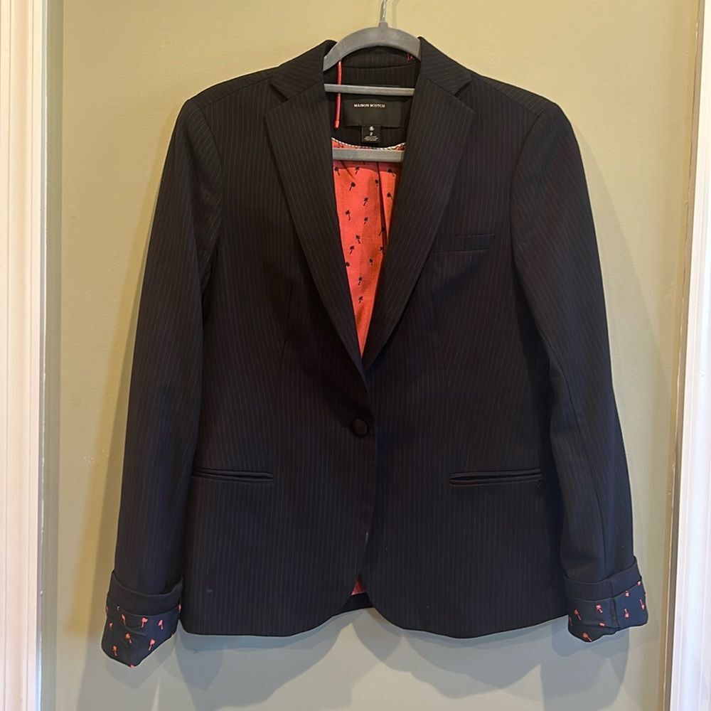 Maison scotch blazer size 2  with super preppy detailed cuffs